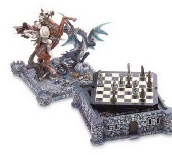 Fantasy Dragon & Knight Chess Set