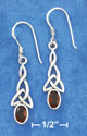 garnet celtic knot earrings