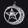 pentacle moon pendant