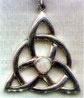 triquetra pendant with gems stones